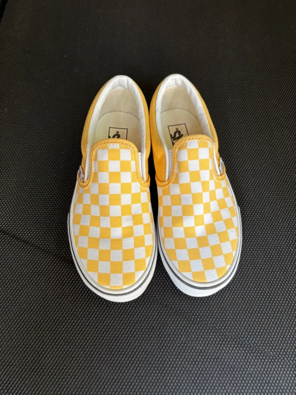 Vans Kids Yellow Checkerboard Slip-On Sneakers BRAND NEW NEVER WORN
